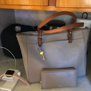 Fossil Rachel Tote and Matching Wallet